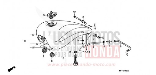 FUEL TANK VT1300CXA de 2010